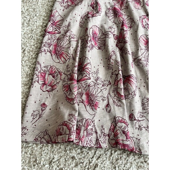 Toad&Co Pink Floral Skater Skirt - Picture 2 of 8